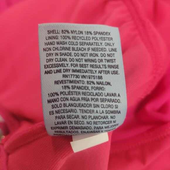 Women's Ruffle Flounce Tankini Top - Shade & Shore  Pink L: Adjustable Straps - Picture 6 of 9